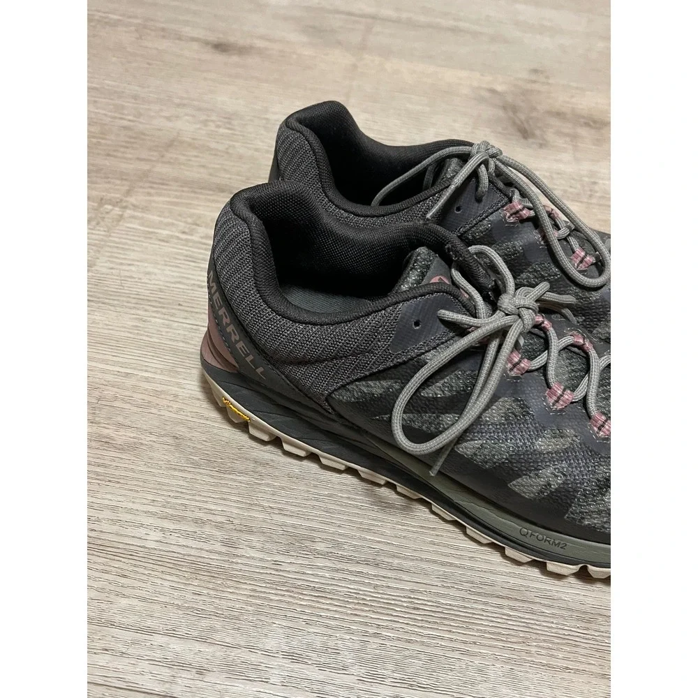 Merrell Antora Womens Trail‎ Running Shoes Grey Mauve Vibram QFORM2 Sneakers